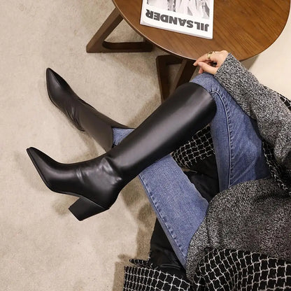 Modern Chic Stylish Trendy Comfortable Fashion Pointed Toe Knee High Boots