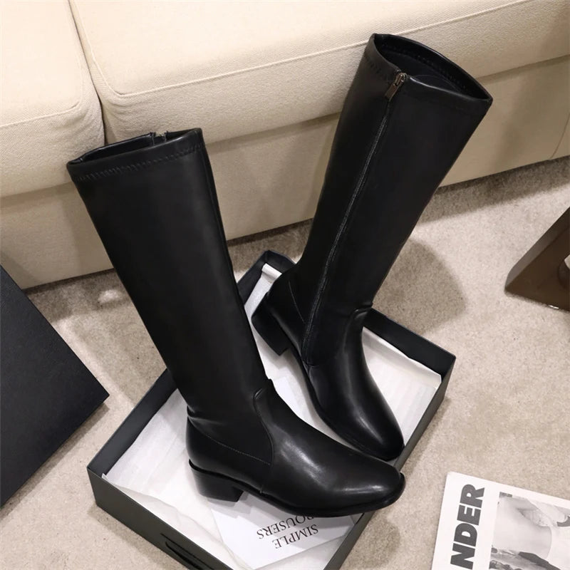 Designer Stylish Comfortable Fashionable Elegant Trendy Pointed Toe Knee High Boots