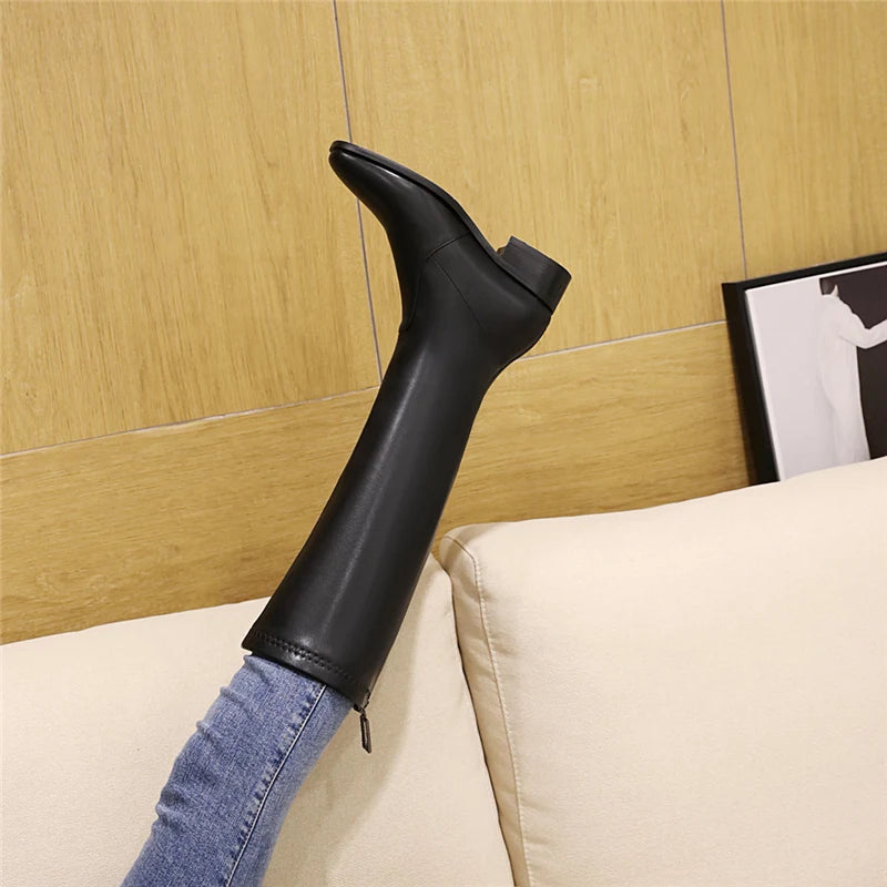 Designer Stylish Comfortable Fashionable Elegant Trendy Pointed Toe Knee High Boots