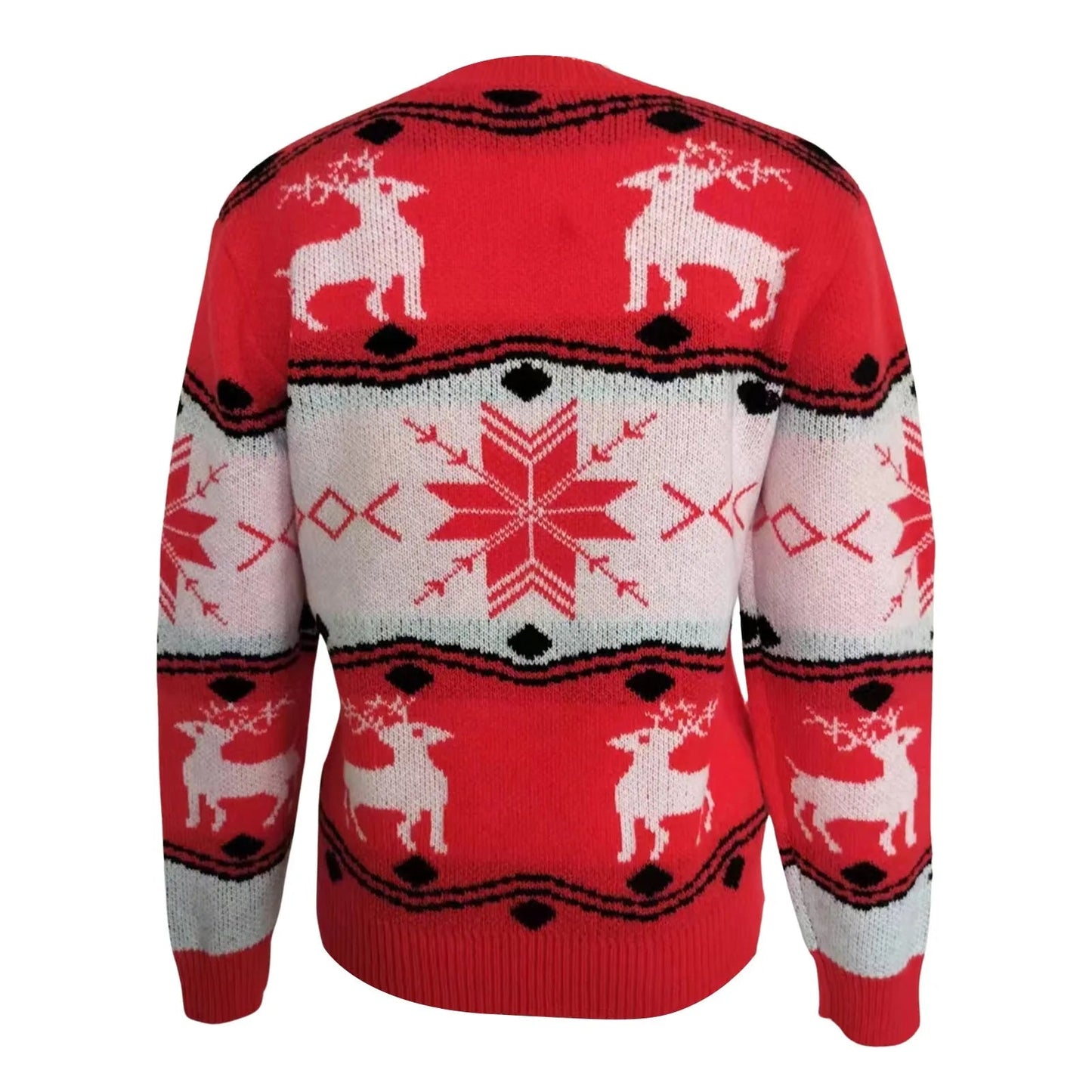 Patchwork Slim Pullover Knit Christmas Sweater