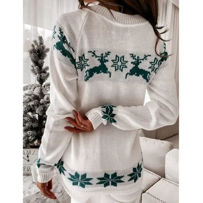 Winter Christmas Knit Jacquard Soft Warm Y2K Sweater