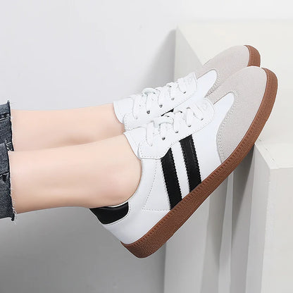 2024 Women Sneakers Fashion Shoes Spring Trend Casual Flats Female New Fashion Comfort White Vulcanized Platform Shoes for Women