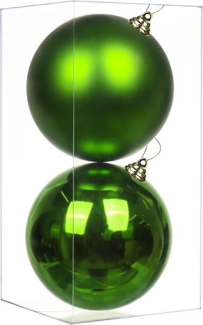 Blue Christmas Ball Ornaments - Set of 2