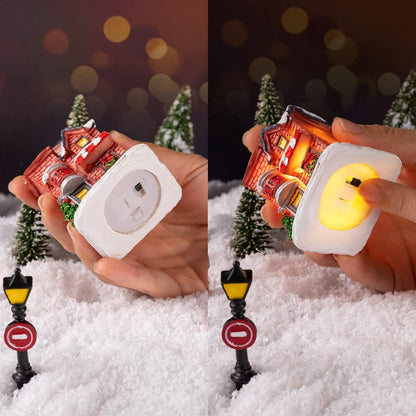 LED Christmas Light Up Village Houses - Set of 30, Cute Style