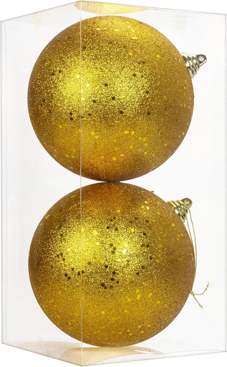 Blue Christmas Ball Ornaments - Set of 2