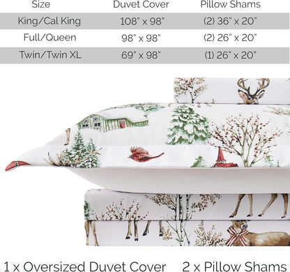 Farmhouse Christmas Print Duvet Cover/Comforter Set - Queen Size