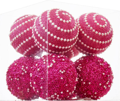 Shatterproof Red Christmas Ball Ornaments - Set of 12 - 70mm/2.76" - Holiday Party Decorations