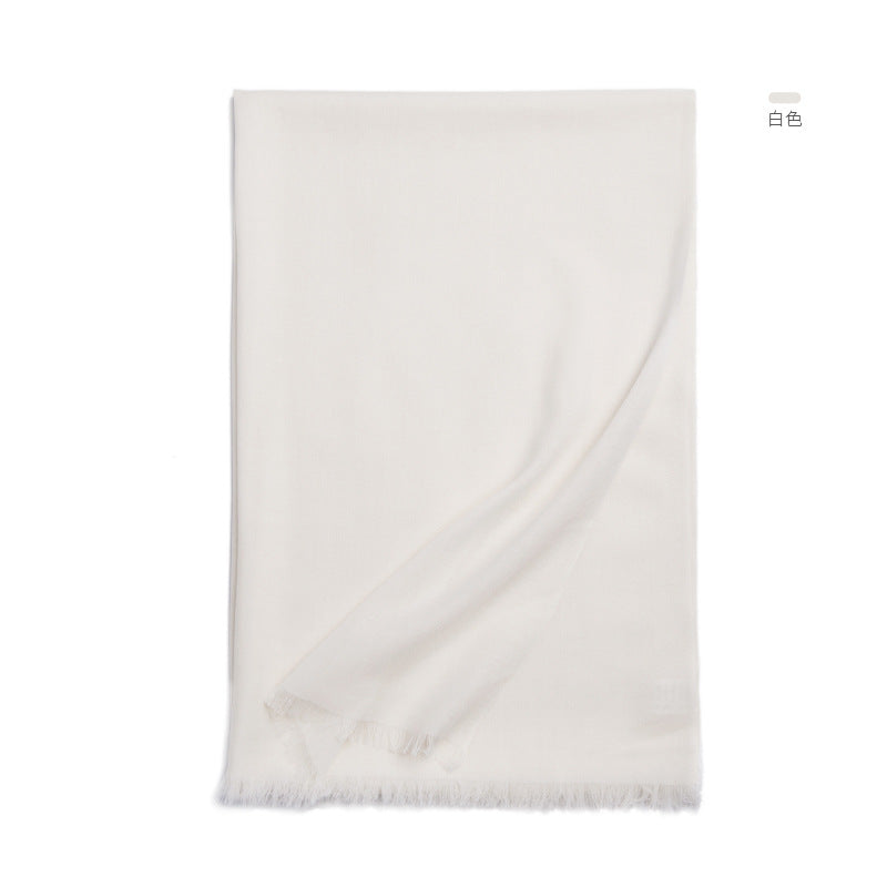 Thick Warm Elegant Plain Wool Cozy Scarf