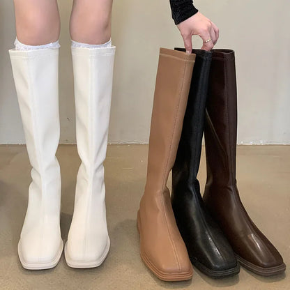 Elegant Trendy Stylish Comfortable Fashionable Chic Pointed Toe Knee High Boots