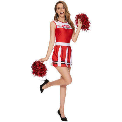 Cheerleading High School Football Baby Dance Mini Pleated Cosplay Uniform Dress