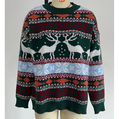 Long Sleeve Knitted Pullover Christmas Sweater