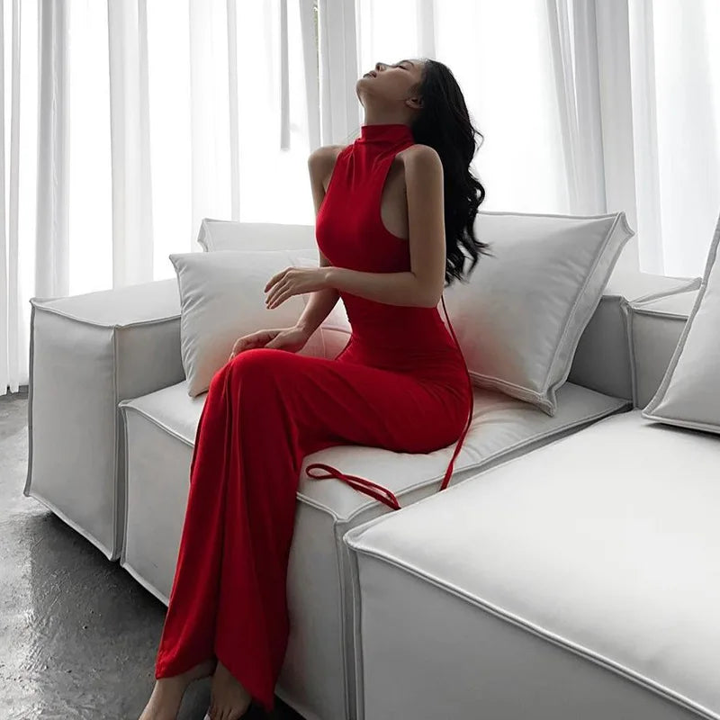 Off Shoulder High Waist Slim Red Evening Party Dress