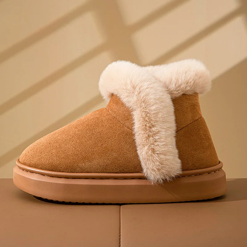 Fur Fluffy Cozy Soft Plush Fuzzy Casual Snow Boot