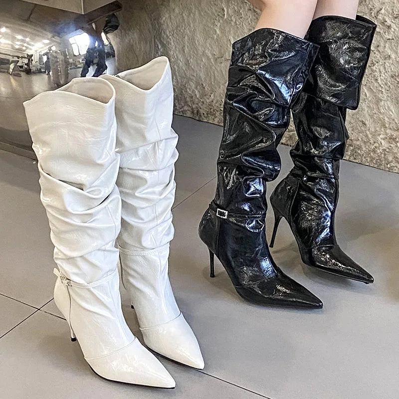 Fashionable Chic Stylish Trendy Elegant Comfortable Pointed Toe Knee High Boots