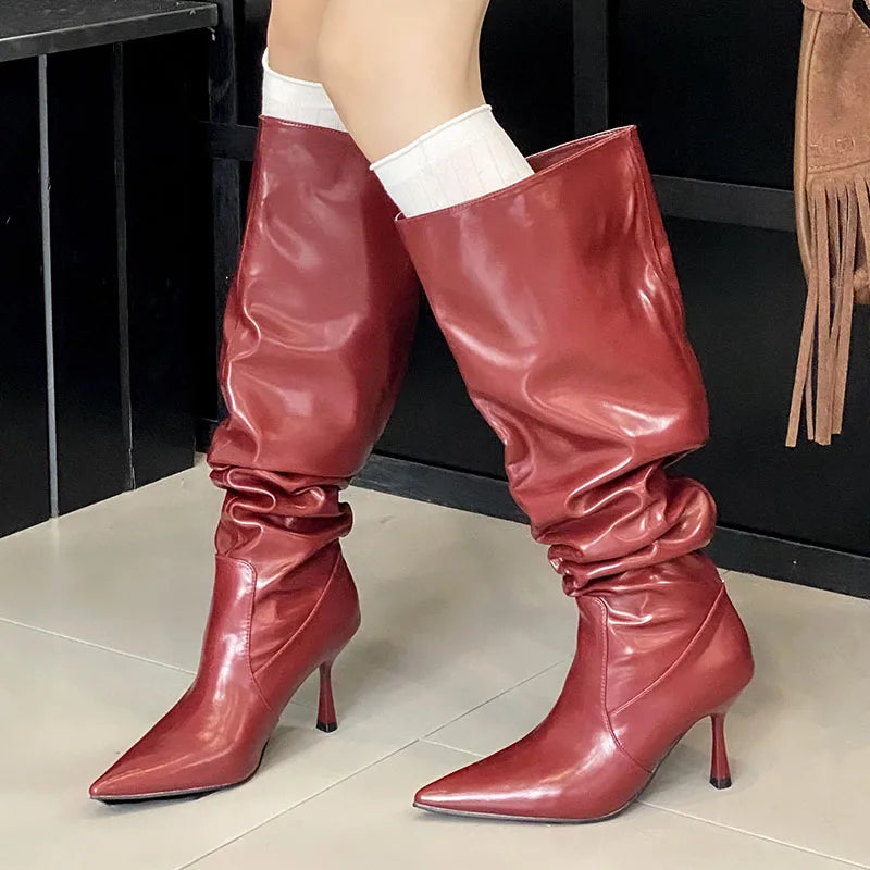 Street Style Trendy Elegant Chic Unique Glamorous Comfortable Knee High Boots