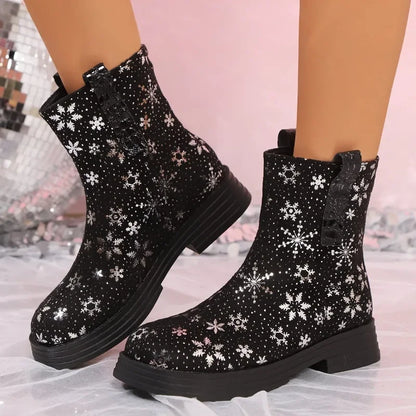 Fashion Shoes Female 2024 Winter Latest Designer Women’s Boots Trendy and Versatile Punk Goth Shoes Botas Altas Plataforma Mujer