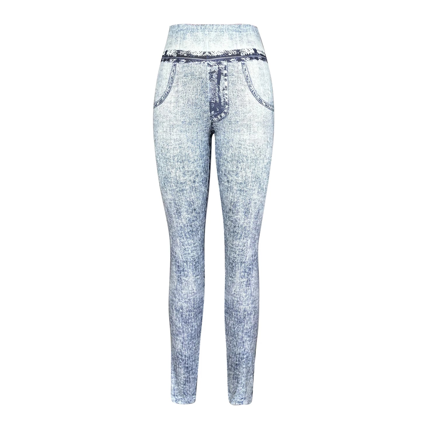 Fashionable Imitation Denim Tight-fitting Comfortable Casual Sport Leggings