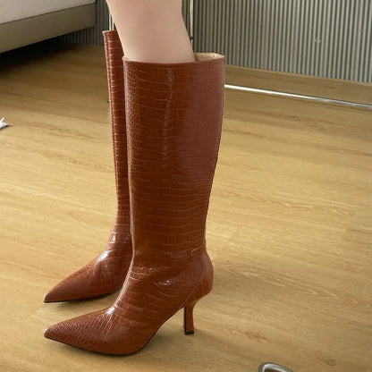 Stylish Elegant Comfortable Trendy Chic Warm Fashionable Big Knee High Boots