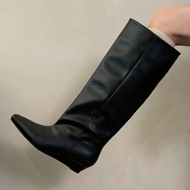 Chic Stylish Comfortable Elegant Trendy Fashion Pointed Toe Knee High Boots