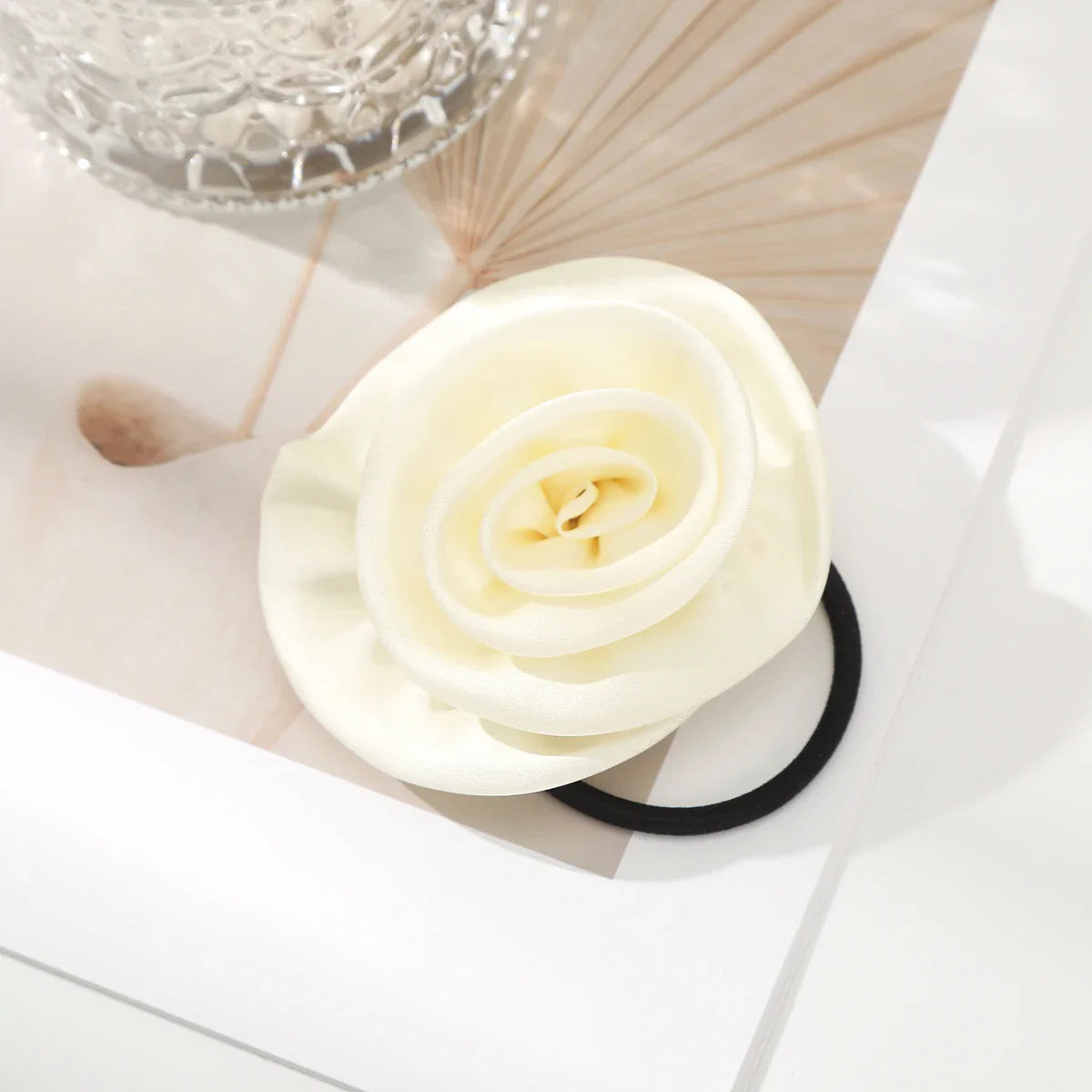 French Satin Retro Rose Hair Accessory for Girls