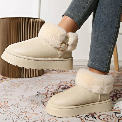 Furry Furry Women Shoes 2024 Newest Design Women's Boots Winter Plush Warm Snow Boots Non-slip Thick Bottom Ladies Cotton Boot