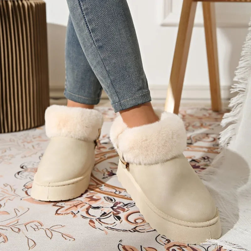 Furry Plush Warm Newest Comfortable Non-Slip Thick Bottom Snow Boot