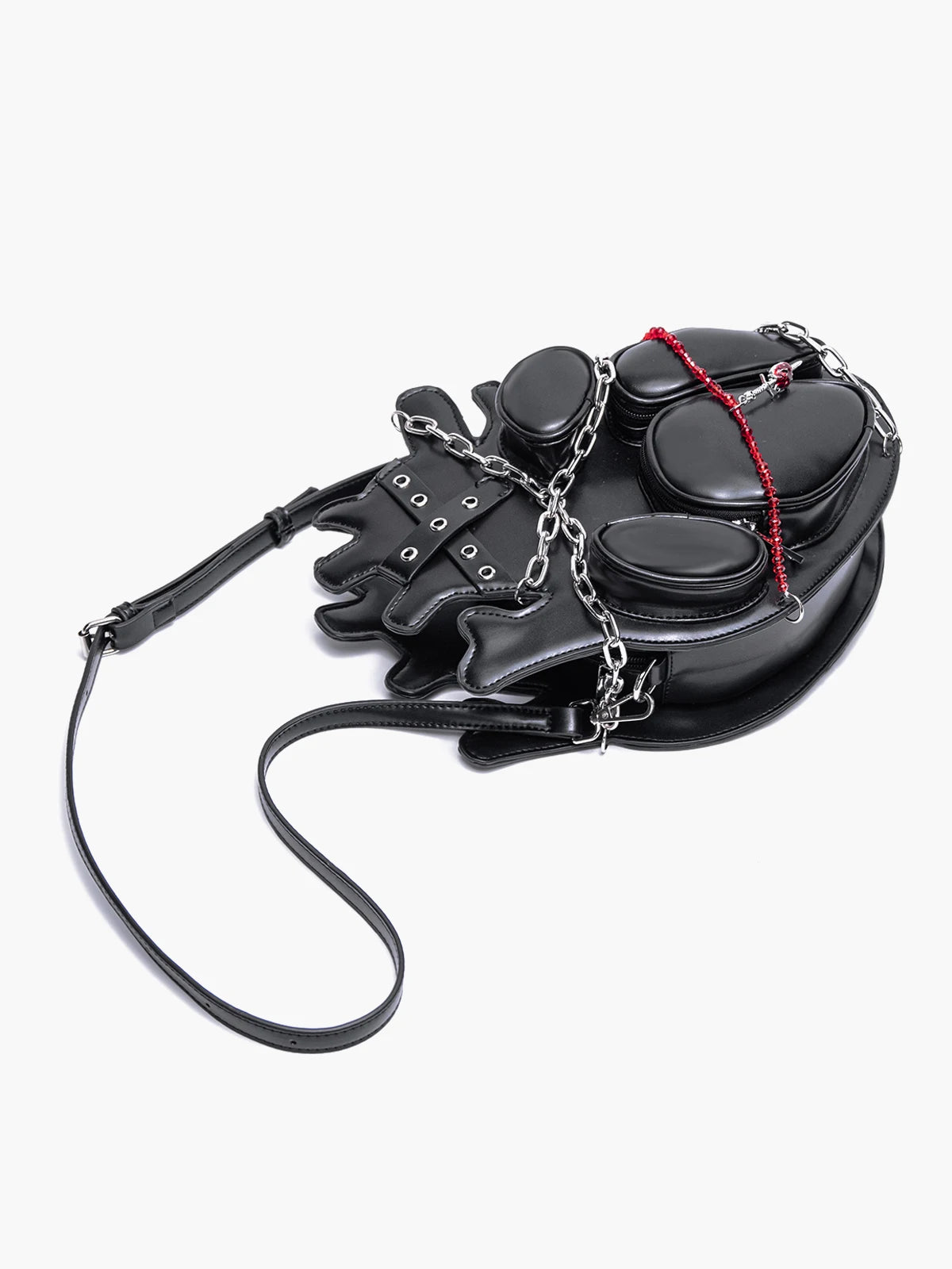 Original Dark Binding Chain Heart Punk Gothic Style Metal Sexy Shoulder Bag