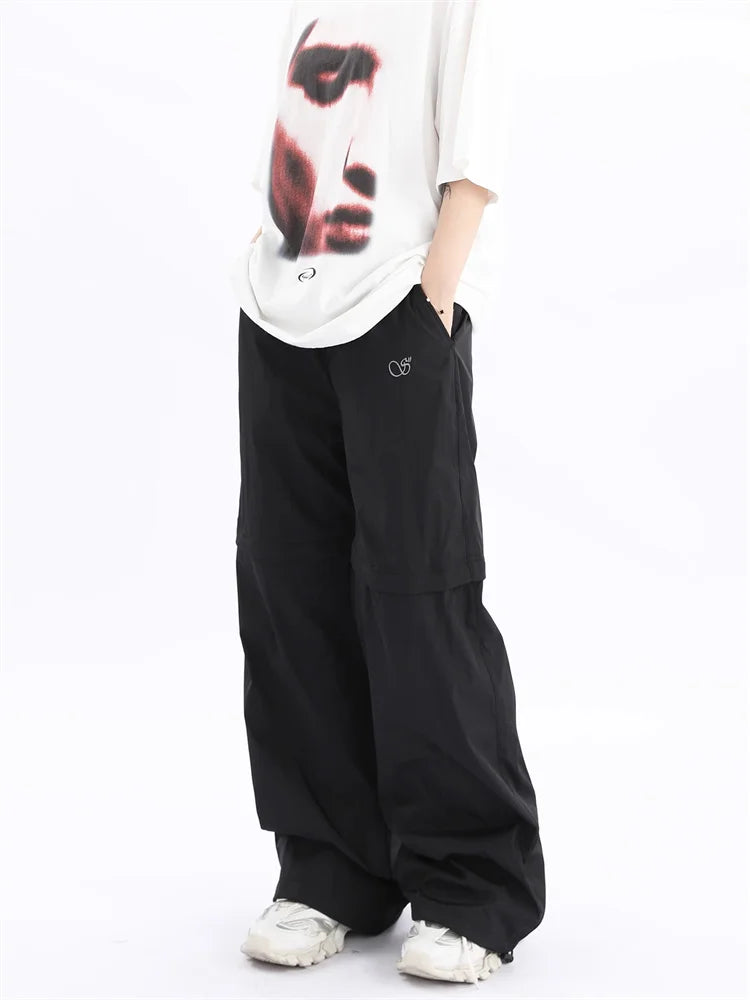 Cyber Y2K Detachable Track Harajuku Egirl Edgy Style Cargo Oversize Sweatpant