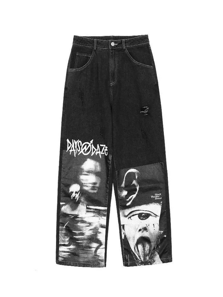 Gothic Baggy Women Punk Hippie Streetwear Y2K Wide Leg Pant