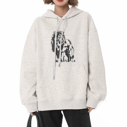 Elegant Loose Casual Minimalist Stylish Autumn Fashion Hoodie