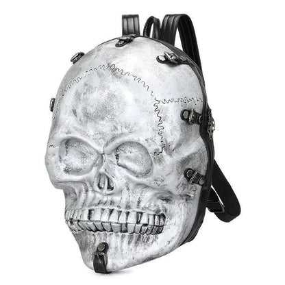 3D Skull Ghost Gothic Vintage Rivets Punk Travel Backpack Bag