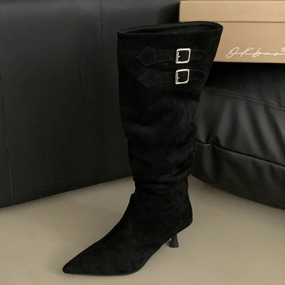 Trendy Elegant Stylish Comfortable Fashionable Chic Pointed Toe Knee High Boots