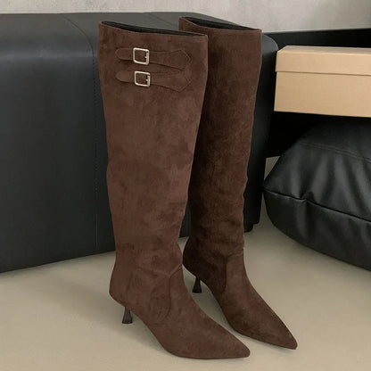 Trendy Elegant Stylish Comfortable Fashionable Chic Pointed Toe Knee High Boots