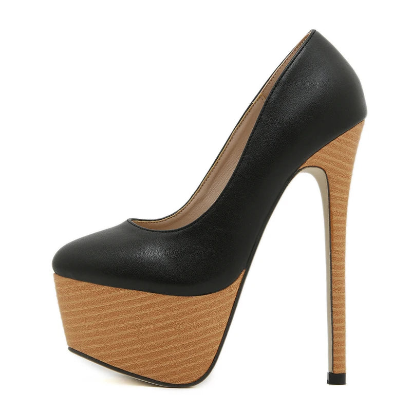 2024 New Arrival Woodiness Platform Sexy Slingback Super High High Heel