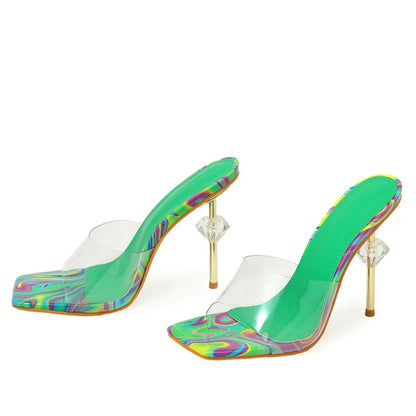 Daring  New Fashion  Strange High Heeled PVC Transparent High Heel