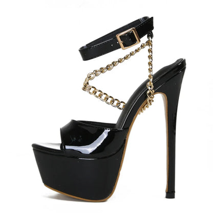 Glamorous  Summer Super High Heel Platform Open Toe Party High Heel