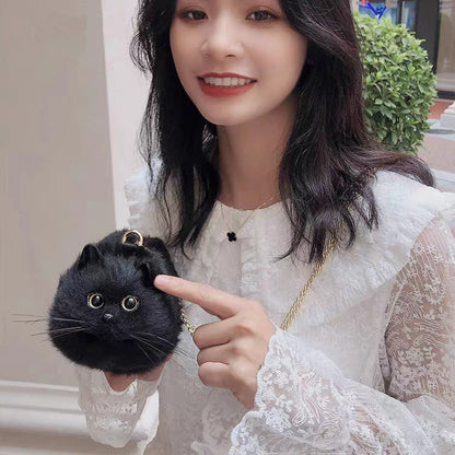 Luxury Mini High Quality Cute Black Cat Women's Fashion Crossbody Bag