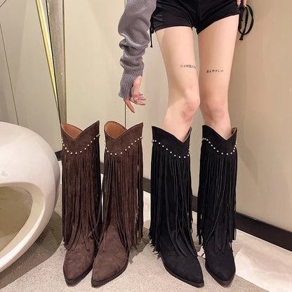 Trendy Elegant Stylish Comfortable Fashionable Chic Pointed Toe Knee High Boots