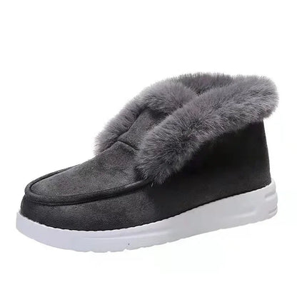 New Ladies Slip on Comfortable Ankle Boots Women Winter Warm Plush Fur Snow Boots Suede ShoesFemale Footwear Botas Femininas