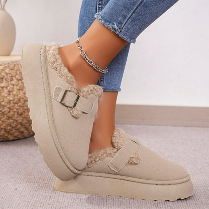 Luxury Plush Fashion Retro Comfortable Flat Sole Snow Boot