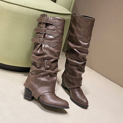 Chic Stylish Comfortable Elegant Fashionable Trendy Pointed Toe Knee High Boots