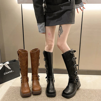 Chic Stylish Lace-Up Comfortable Elegant Knee High Boots