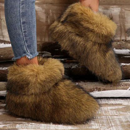 High Over-the-knee Fur Fashion Wool-like Plus Velvet Snow Boot