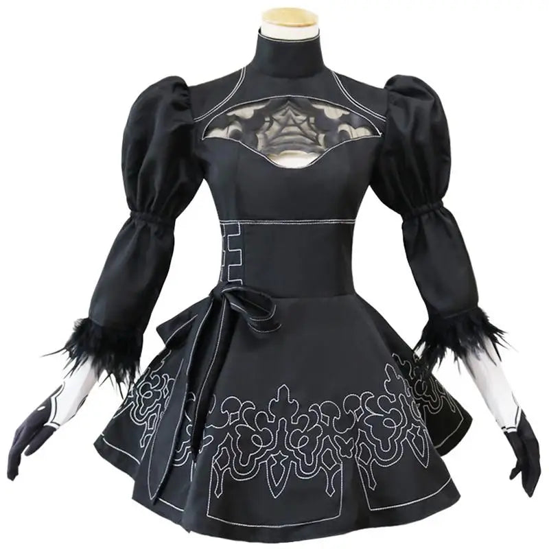 Nier Automata Yorha 2B Cosplay Anime Women Fancy Halloween Party Costume