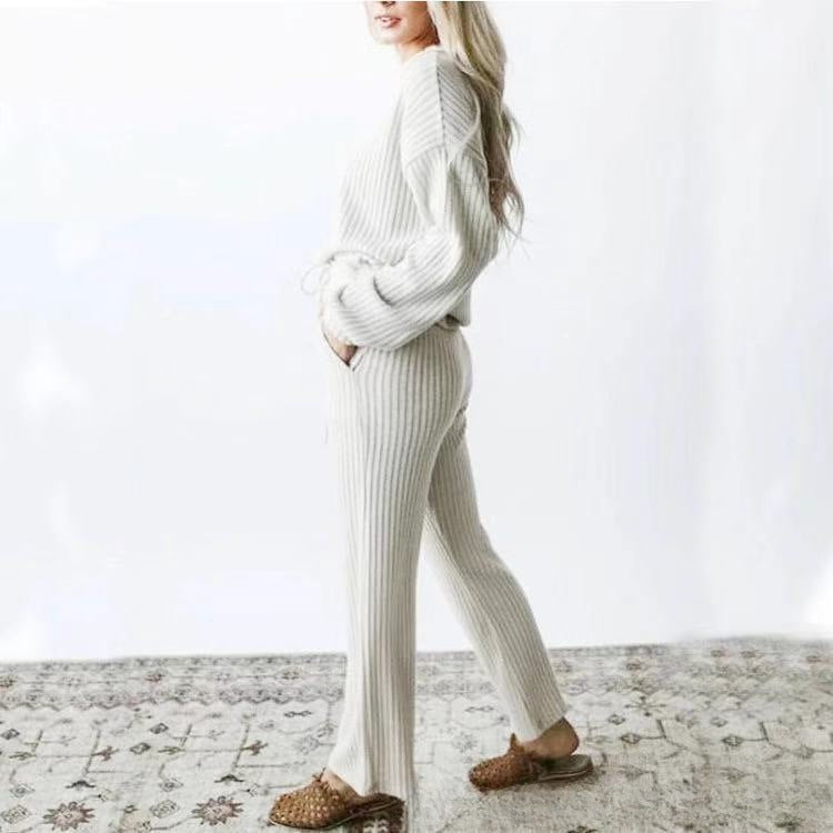 Cozy Comfortable Relaxed Stylish Soft Fashionable Classic Knit Suit