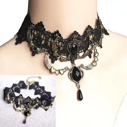 Lolita Gothic Lace Retro Cos Dark Neck Decoration Necklace