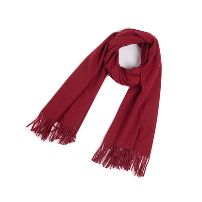 New Autumn Winter Full-polyester Tassel Solid-colored Versatile Scarf