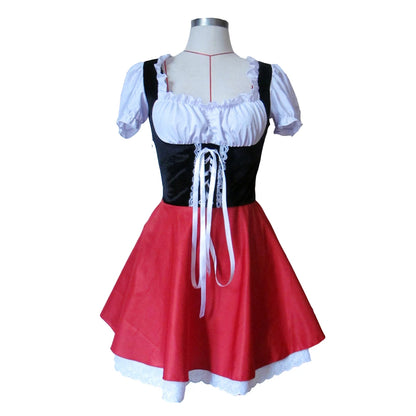 Little Red Riding Hooded Halloween Cosplay Adult Women Female Costume