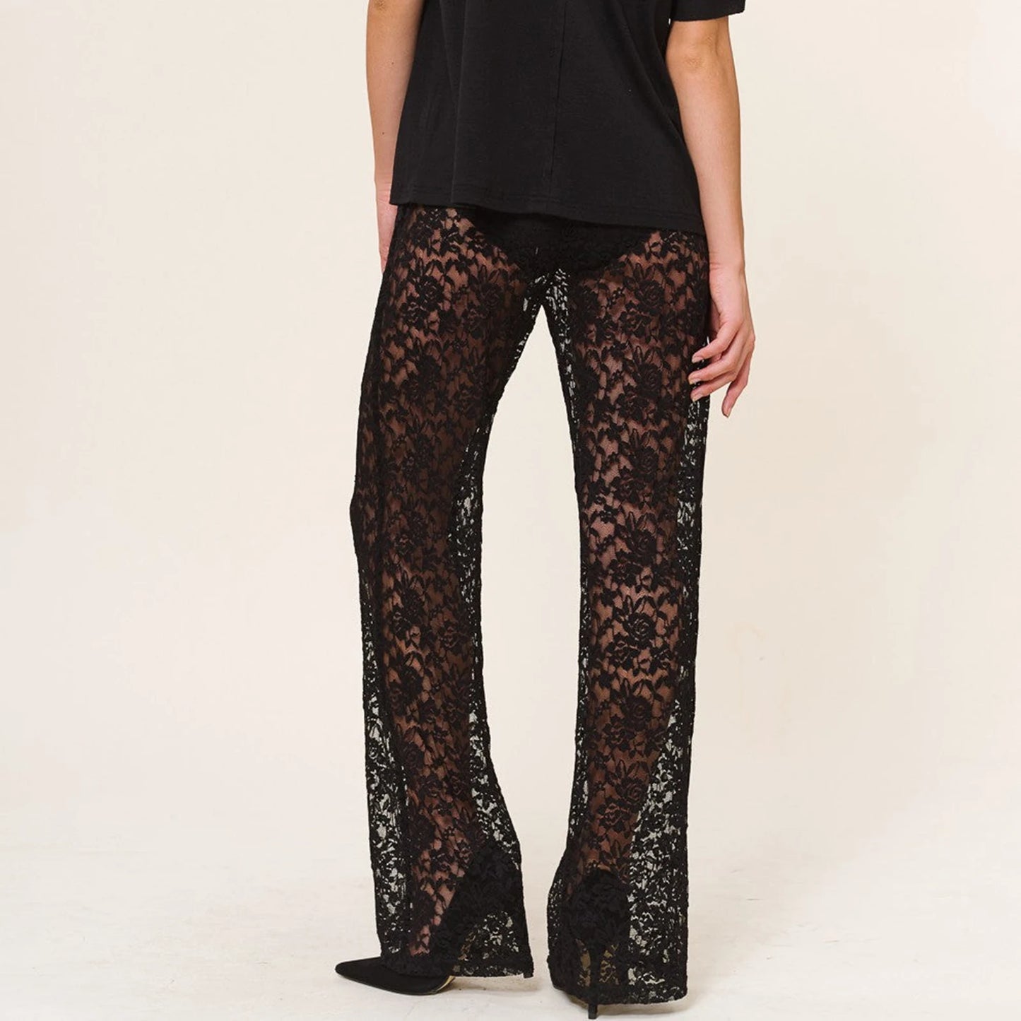 Sexy Sheer Lace Transparent Halloween Pants