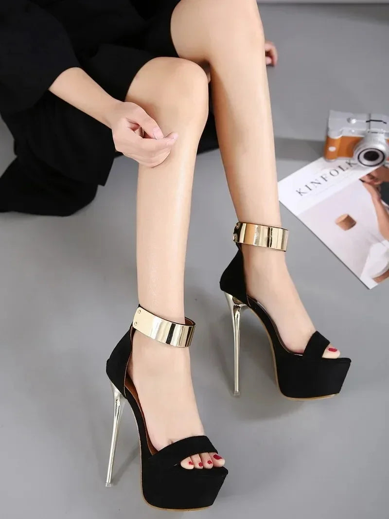 Glamorous Sexy Women’s 16CM High Heel Summer High Platform Open Toe High Heel